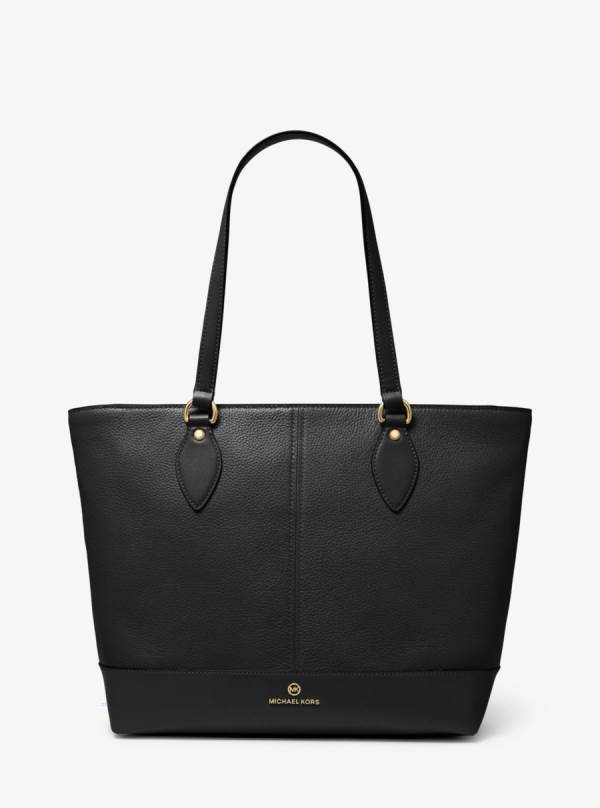Damske Prenosná Taška Michael Kors Beth Large Pebbled Leather Čierne - Kabelky Michael Kors Slevy | ZJUPS-3728
